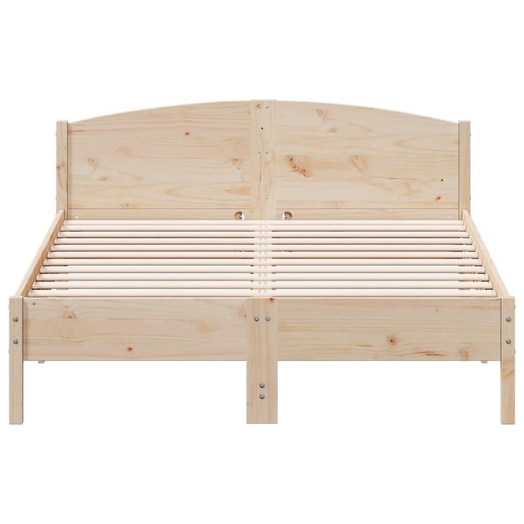 Bed Frame without Mattress 150x200 cm Solid Wood Pine