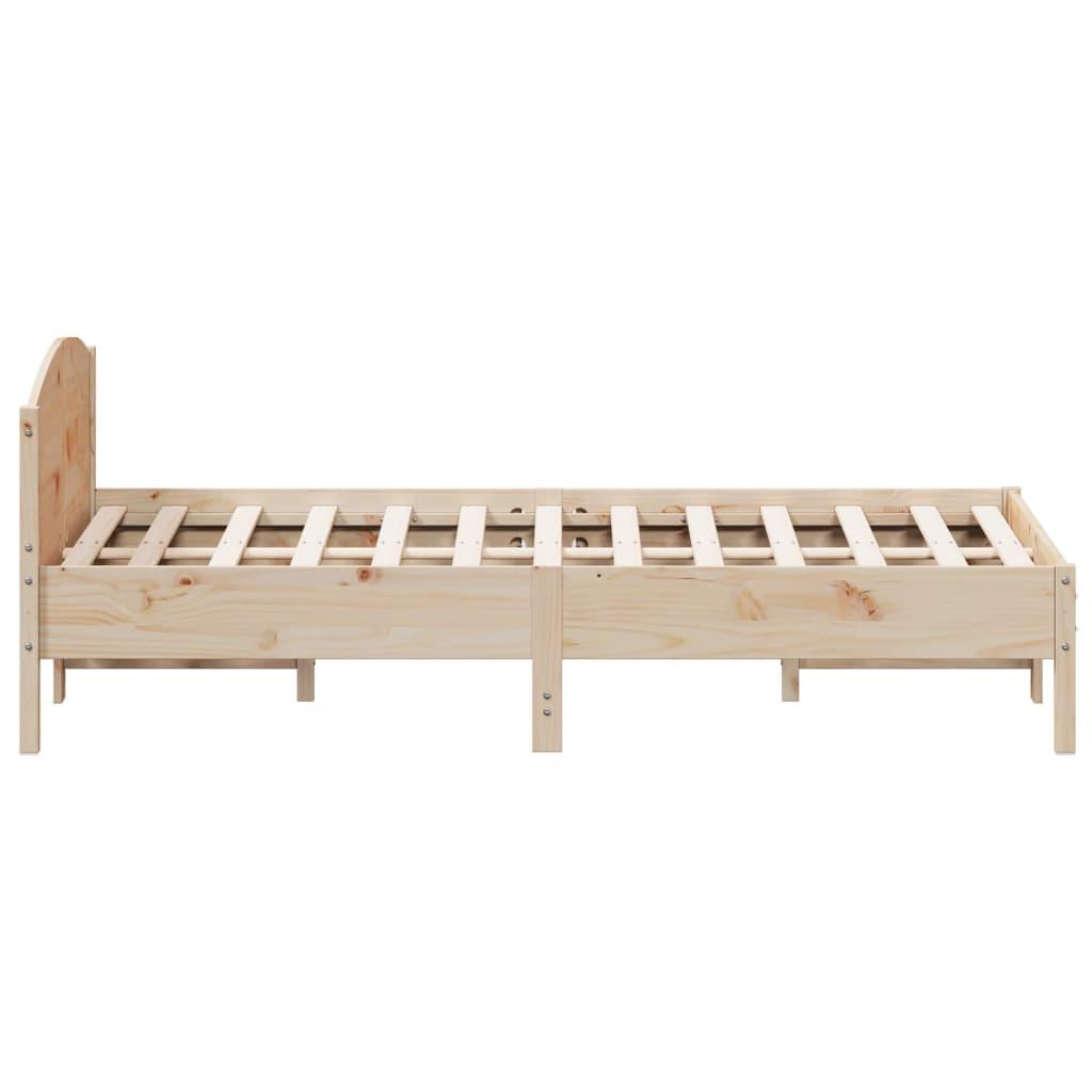 Bed Frame without Mattress 150x200 cm Solid Wood Pine