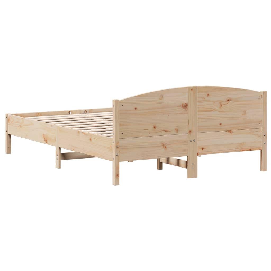 Bed Frame without Mattress 150x200 cm Solid Wood Pine