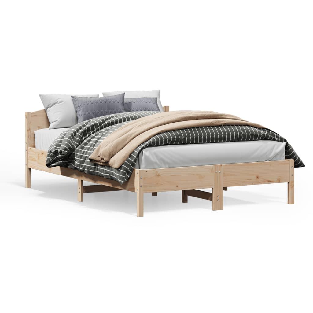 Bed Frame without Mattress 150x200 cm Solid Wood Pine