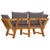 Garden Bench with Cushions 2-in-1 Solid Wood Acacia