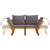 Garden Bench with Cushions 2-in-1 Solid Wood Acacia