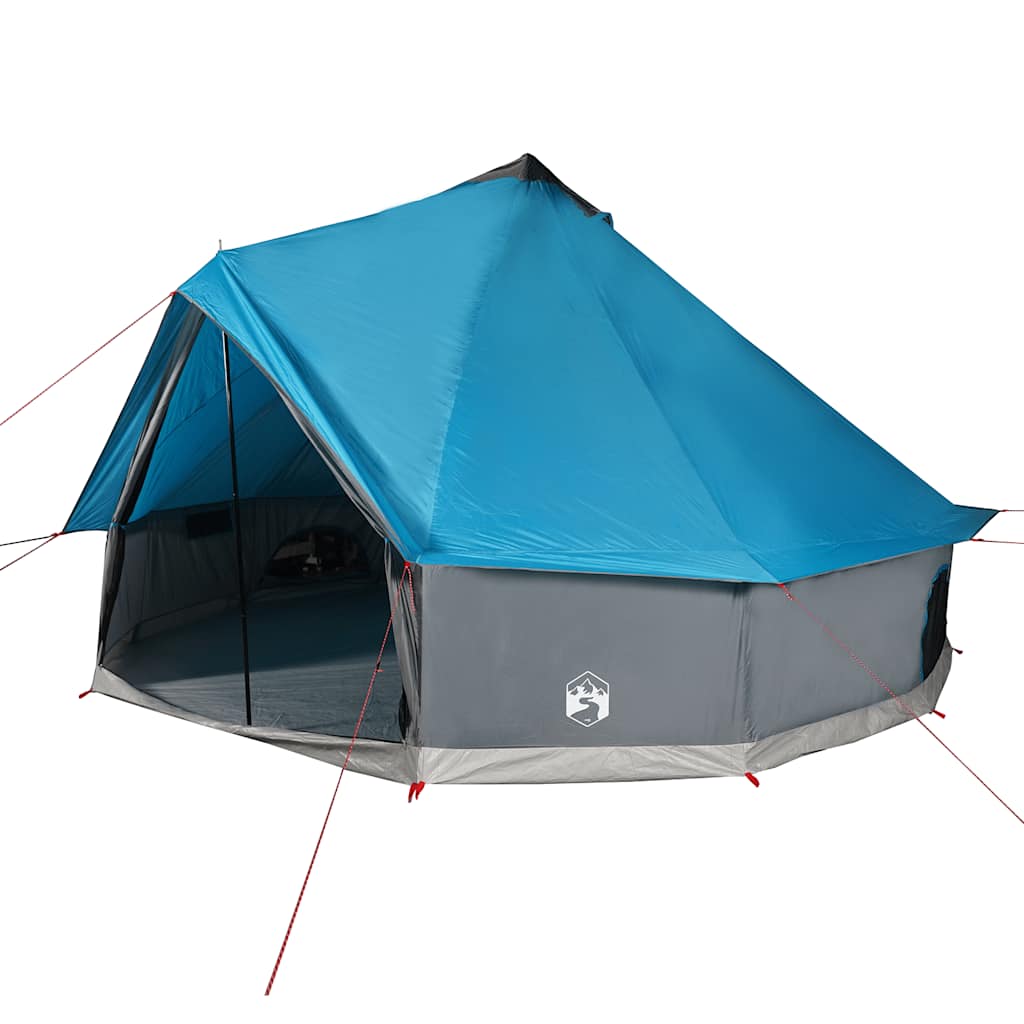 Family Tent Tipi 6-Person Blue Waterproof