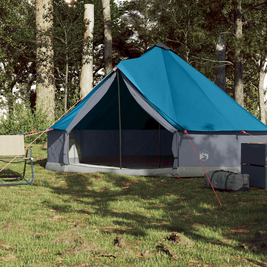 Family Tent Tipi 6-Person Blue Waterproof