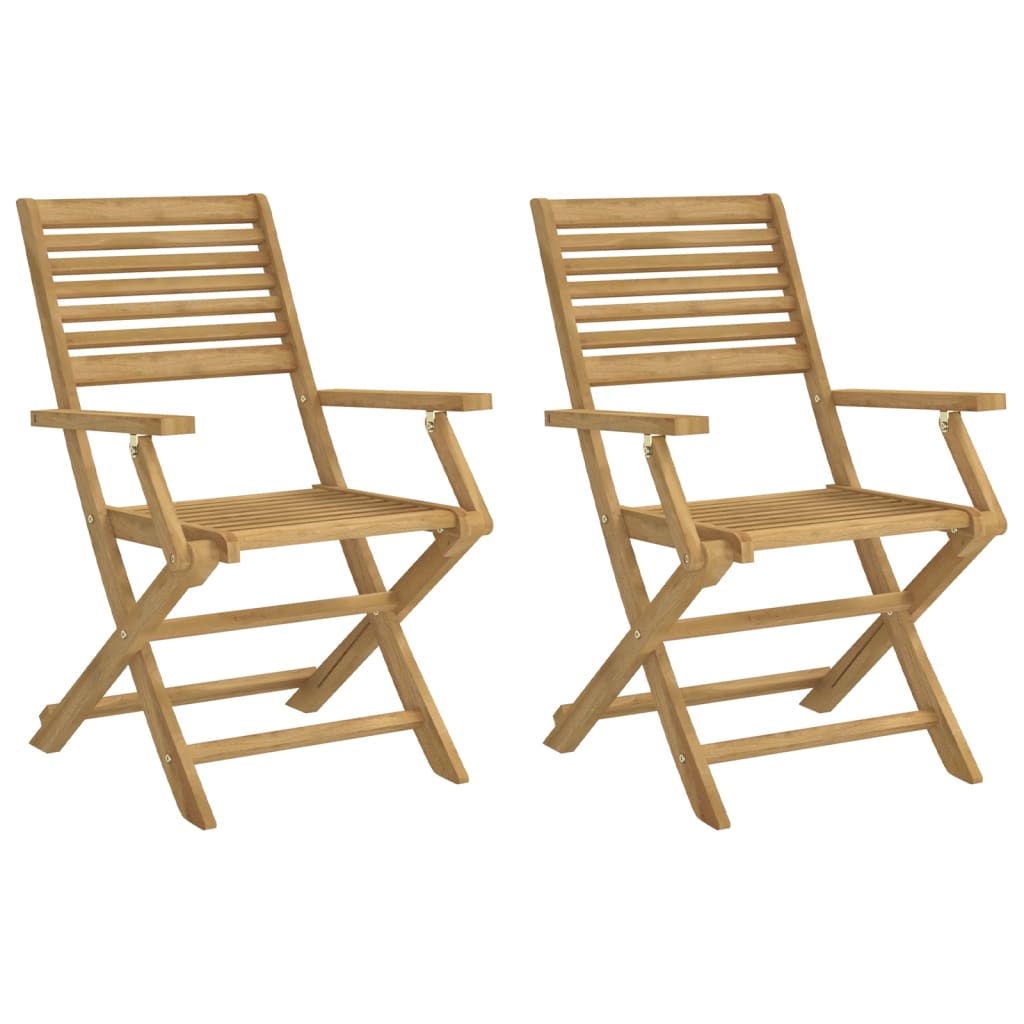 Folding Chairs 2 pcs 54.5x61.5x86.5 cm Solid Wood Acacia
