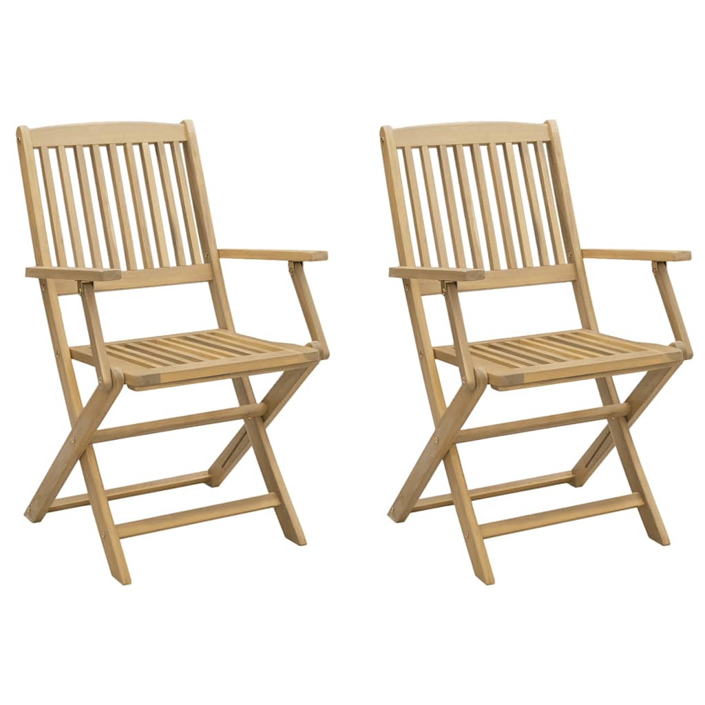Folding Chairs 2 pcs 54x61x88 cm Solid Wood Acacia