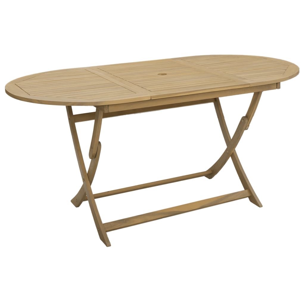 Folding Garden Table 160x85x75 cm Solid Wood Acacia