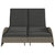 Sun Lounger with Cushions Grey 114x205x73 cm Poly Rattan