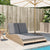 Sun Lounger with Cushions Beige 114x205x73 cm Poly Rattan