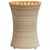 Garden Side Table Drum Shape Beige Poly Rattan and Solid Wood