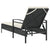 Sun Lounger with Cushion Black 63x200x81 cm Poly Rattan