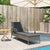 Sun Lounger with Cushion Grey 63x200x81 cm Poly Rattan