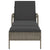 Sun Lounger with Cushion Grey 63x200x81 cm Poly Rattan