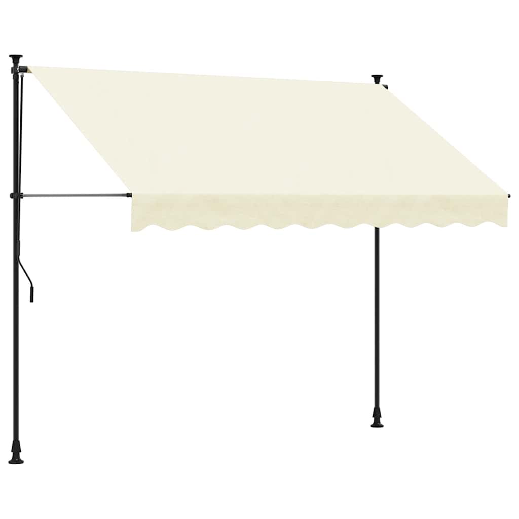 Retractable Awning Cream 300x150 cm Fabric and Steel