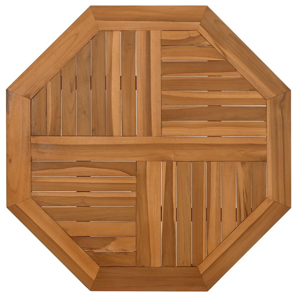 Table Top 60x60x2.5 cm Octagonal Solid Wood Teak