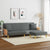 2-Seater Sofa Bed with Pillows and Footstool Dark Grey Velvet