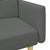 2-Seater Sofa Bed with Footstool Dark Grey Fabric