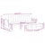 2-Seater Sofa Bed with Footstool Black Fabric