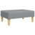 2-Seater Sofa Bed with Pillows and Footstool Light Grey Fabric