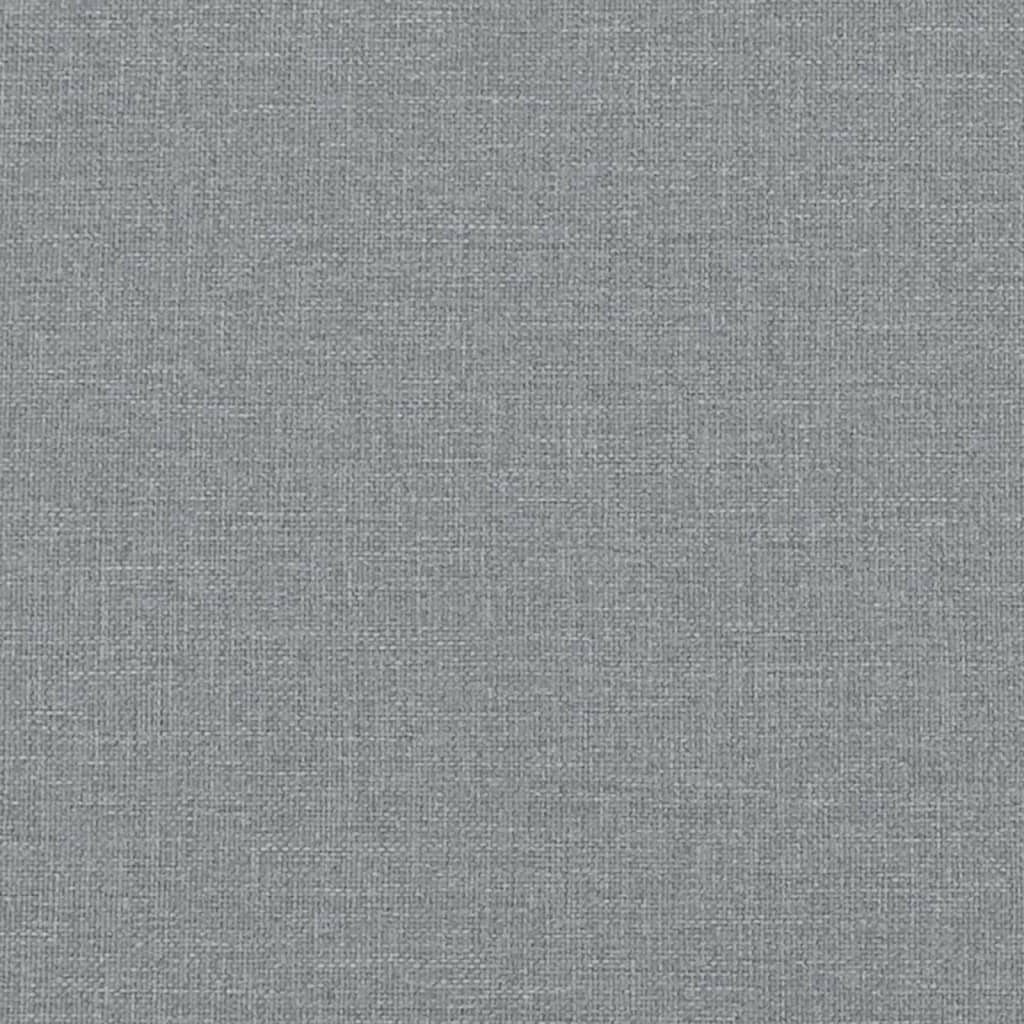 2-Seater Sofa Bed with Pillows and Footstool Light Grey Fabric