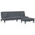 2 Piece Sofa Set with Pillows Dark Grey Velvet