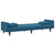 2 Piece Sofa Set with Pillows Blue Velvet