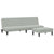 2 Piece Sofa Set Light Grey Velvet