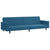 2 Piece Sofa Set Blue Velvet