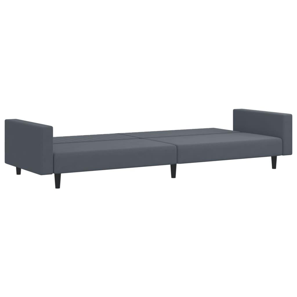 2 Piece Sofa Set Dark Grey Velvet