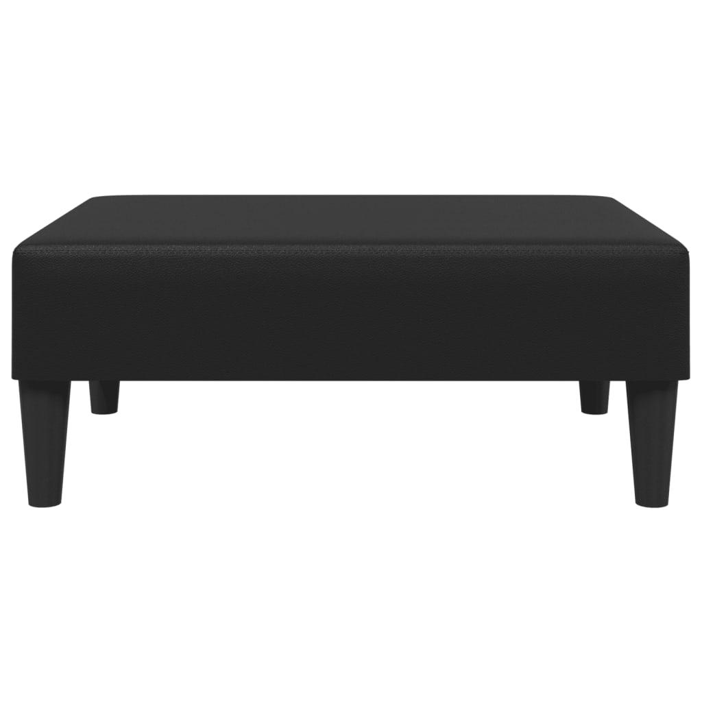 2 Piece Sofa Set Black Faux Leather