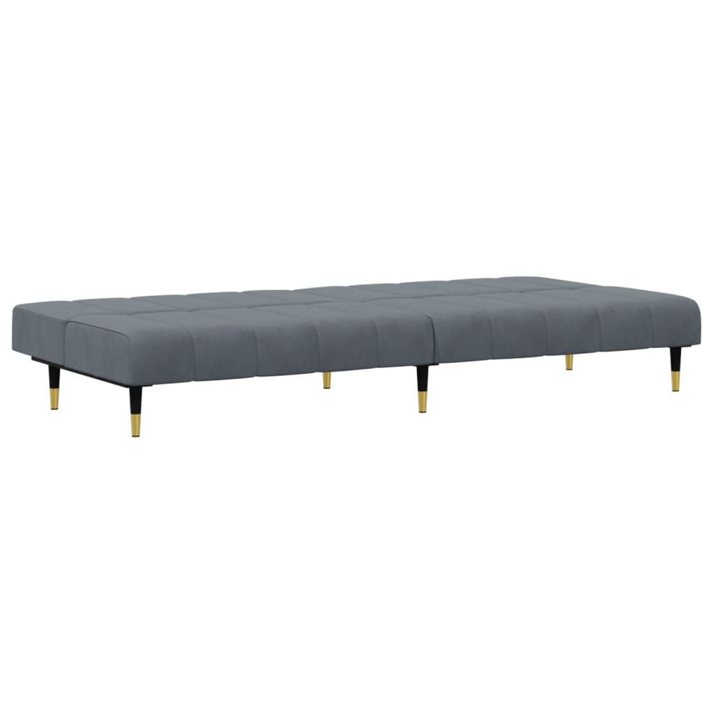 2 Piece Sofa Set Dark Grey Velvet