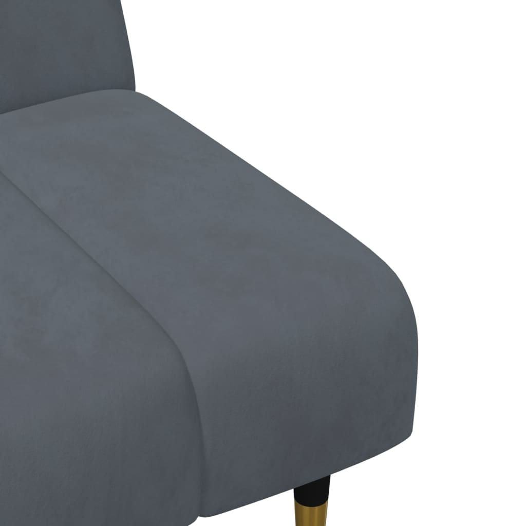 2 Piece Sofa Set Dark Grey Velvet