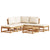 6 Piece Garden Lounge Set with Cushions Solid Wood Acacia