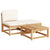 6 Piece Garden Lounge Set with Cushions Solid Wood Acacia