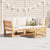 3 Piece Garden Lounge Set with Cushions Solid Wood Acacia