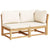 10 Piece Garden Lounge Set with Cushions Solid Wood Acacia