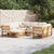 10 Piece Garden Lounge Set with Cushions Solid Wood Acacia