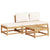 4 Piece Garden Lounge Set with Cushions Solid Wood Acacia