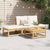 4 Piece Garden Lounge Set with Cushions Solid Wood Acacia