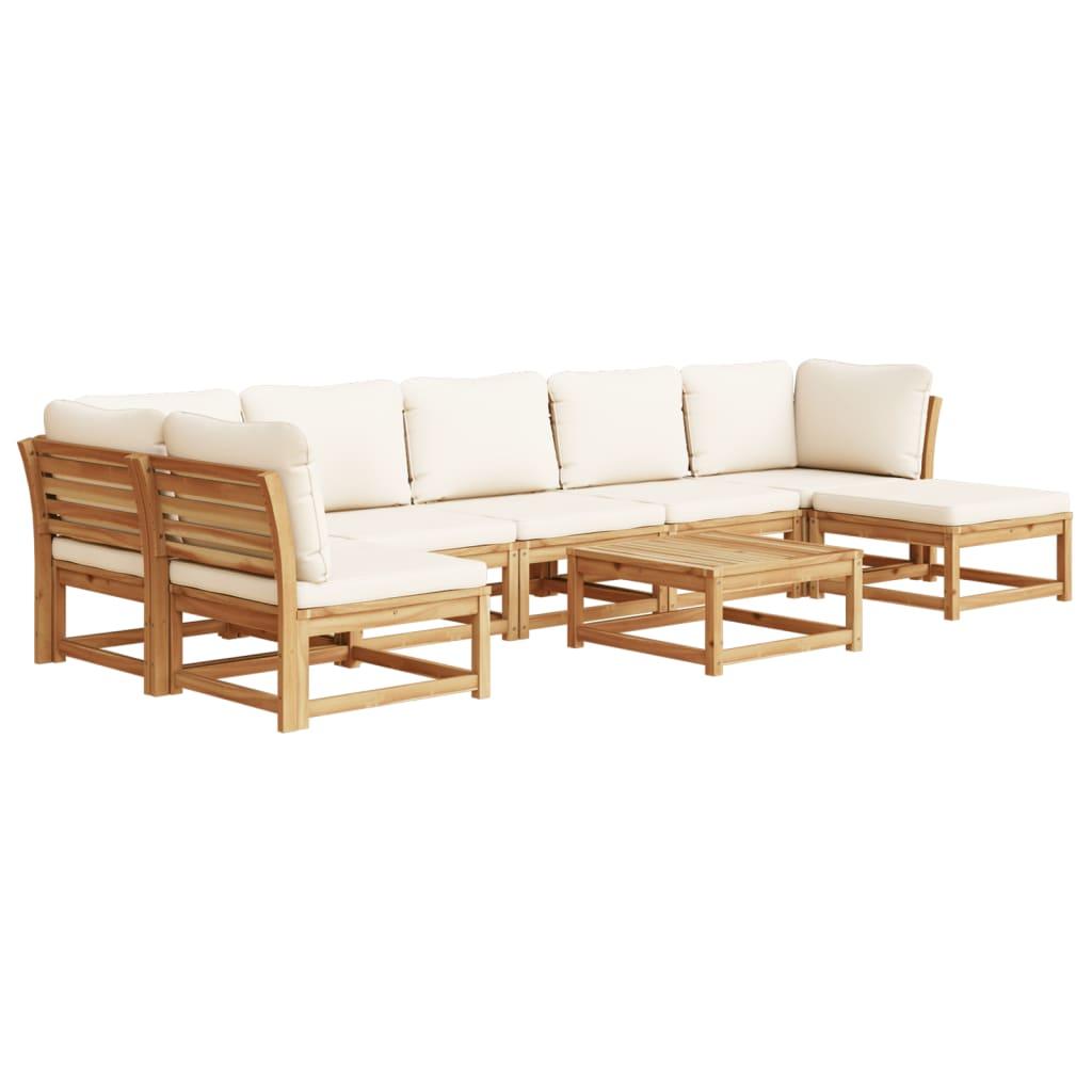 8 Piece Garden Lounge Set with Cushions Solid Wood Acacia