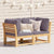 Garden Sofa with Cushions 2-Seater Solid Wood Acacia