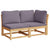 11 Piece Garden Lounge Set with Cushions Solid Wood Acacia