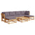 7 Piece Garden Lounge Set with Cushions Solid Wood Acacia