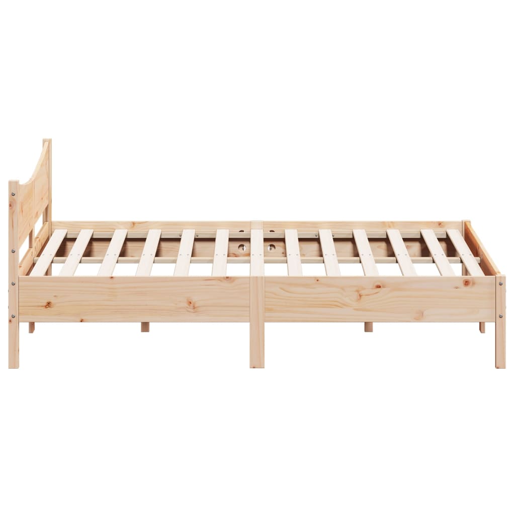 Bed Frame without Mattress 183x203 cm King Solid Wood Pine