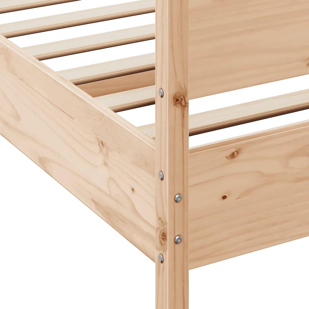 Bed Frame without Mattress 183x203 cm King Solid Wood Pine