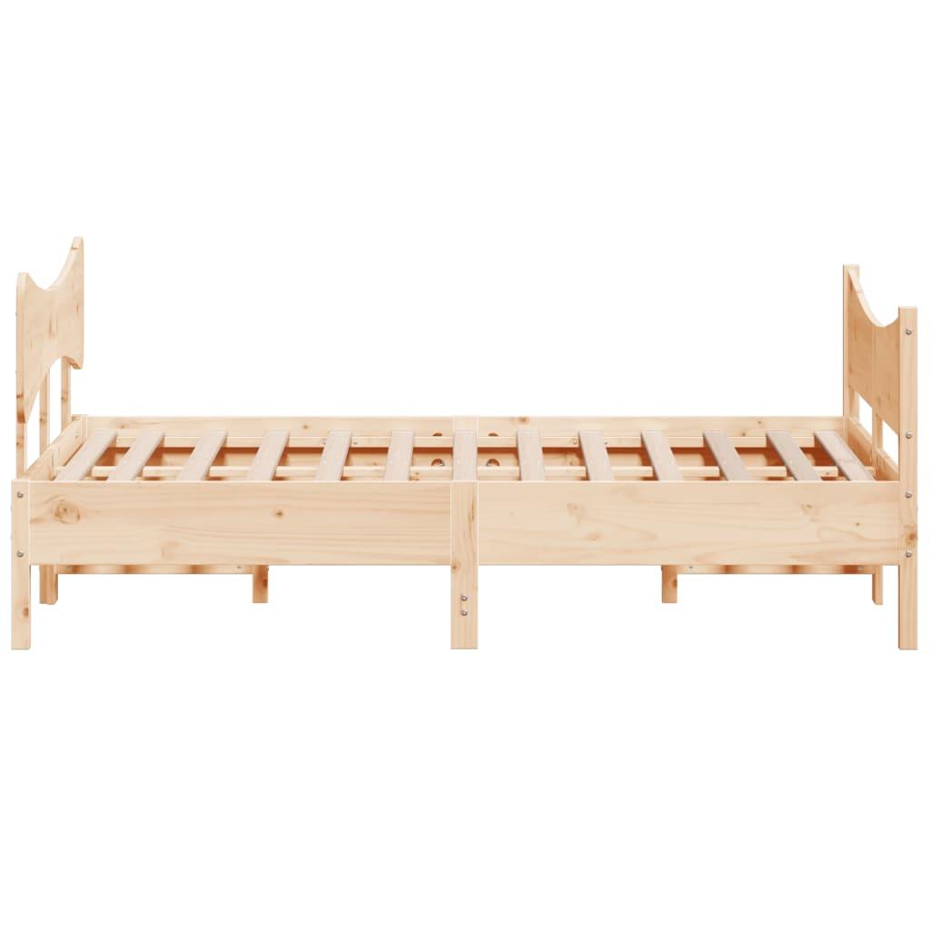 Bed Frame without Mattress 150x200 cm Solid Wood Pine