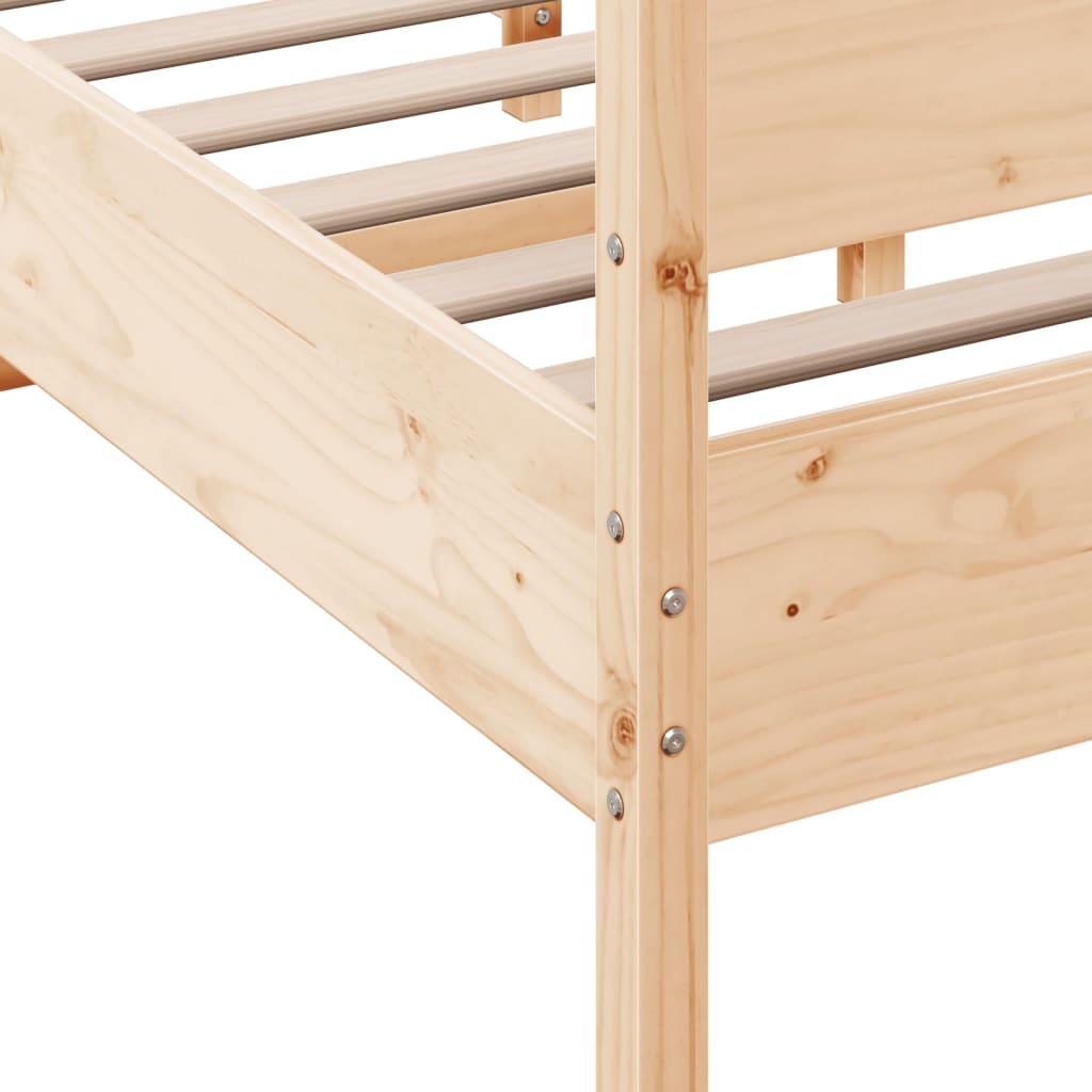 Bed Frame without Mattress 150x200 cm Solid Wood Pine