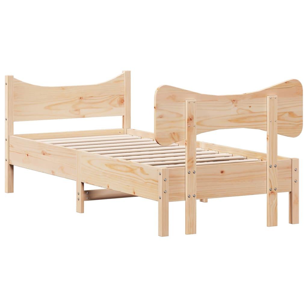 Bed Frame without Mattress 92x187 cm Single Solid Wood Pine