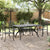 5 Piece Garden Dining Set Black Cast Aluminium