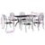 7 Piece Garden Dining Set Black Cast Aluminium